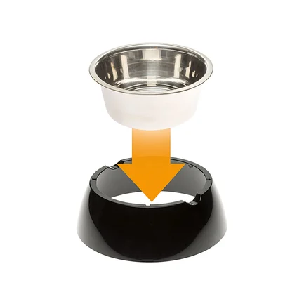 Ferplast JOLIE SM BLACK BOWL Годівниця, пластик, метал: додаткове фото 6
