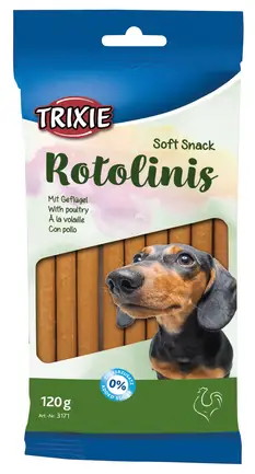 Ласощі Trixie Soft Snack Rotolinis для собак, домашня птиця, 120 г