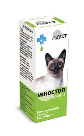 Краплі ProVET «Микостоп» для котів та собак зовнішнього застосування 10 мл (протигрибковий препарат): додаткове фото 2