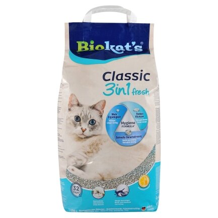 Наповнювач Biokats Classic Fresh 3in1 Cotton Blossom для котячого туалету, бентонітовий, 10 кг — Фото 3