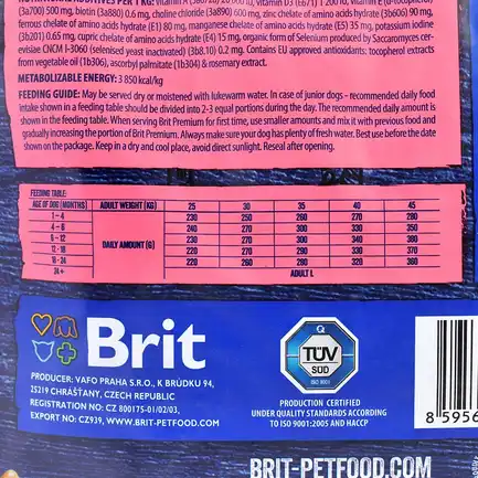 Сухий корм Brit Premium Dog Junior L для цуценят та юніорів великих порід, з куркою, 3 кг: додаткове фото 5