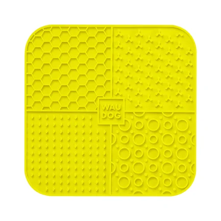 Килимок для злизування WAUDOG Silicone, 190х190х10 мм, жовтий: додаткове фото 3