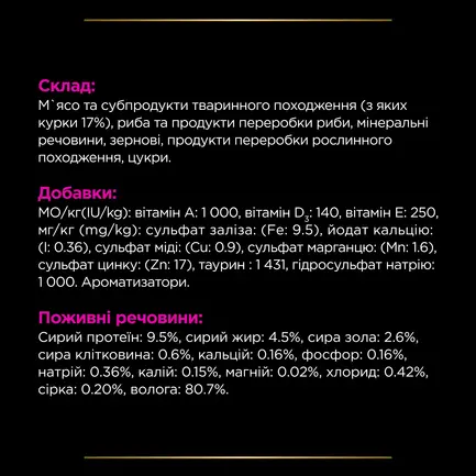 Вологий дієтичний корм PRO PLAN VETERINARY DIETS UR ST/OX Urinary для дорослих котів для розчинення та зниження утворення струвітних каменів з куркою 10х85 г: додаткове фото 10