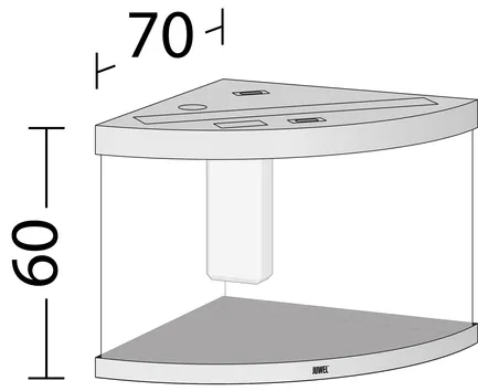 Акваріум Juwel кутовий Trigon 190 LED чорний, 99х60х70 см, 190 л — Фото 2