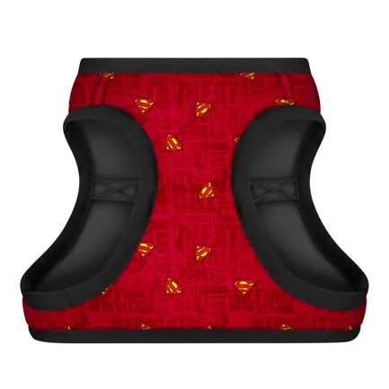 Шлея для собак м'яка WAUDOG Clothes з QR паспортом, малюнок "Супермен червоний", XS1, В 24-27 см, С 18-20 см: додаткове фото 2