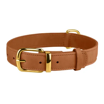 Нашийник для собак шкіряний BronzeDog Crazy тауні M