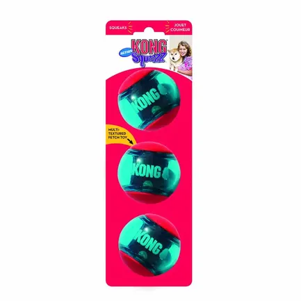 Іграшка KONG Squeezz Action Ball м’яч-пискавка для собак середніх порід, М - 3 шт: додаткове фото 2