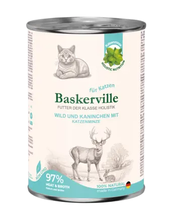 Baskerville KF Holistic Wild und Kaninchen. Оленина з кроликом для котів, 400 г