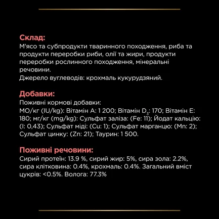 Вологий дієтичний корм PRO PLAN VETERINARY DIETS DM ST/OX Diabetes Managment для дорослих котів для регулювання надходження глюкози (цукровий діабет) мус 195 г: додаткове фото 8