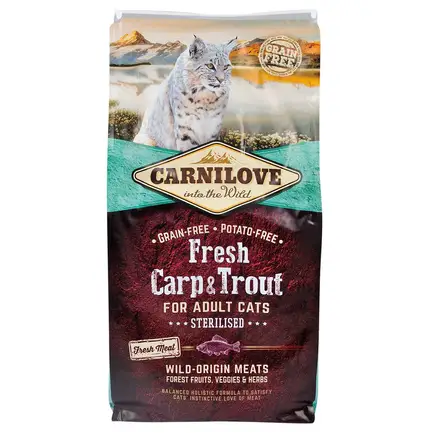 Сухий корм Carnilove Fresh Carp & Trout для стерилізованих котів, риба, 6 кг: додаткове фото 3