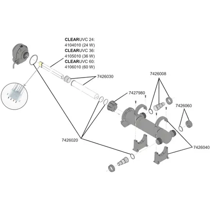 Ущільнюючі кільця для Eheim CLEARUVC 24/36/60W (5304-5306​) (7426020): додаткове фото 2