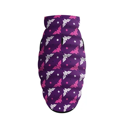Курточка для собак WAUDOG Clothes з малюнком "Диво-жінка фіолет", M40, В 63-67 см, С 39-43 см: додаткове фото 2
