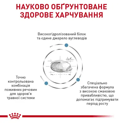Дієтичний сухий корм Royal Canin HYPOALLERGENIC PUPPY для цуценят 1,5 кг: додаткове фото 3