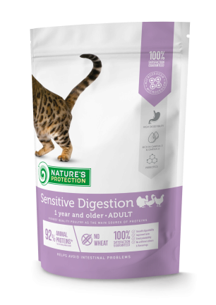 Сухий корм для дорослих котів з чутливим травленням Nature&#039;s Protection Sensitive Digestion 400г