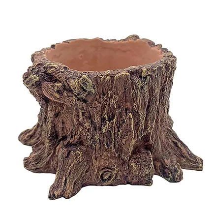 Декорація Hobby Wildwood Stump 15×14,5×9 см - декоративний пень, поїлка, горщик для тераріуму (40849): додаткове фото 8