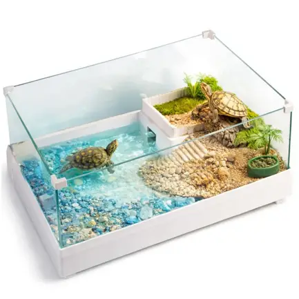Тераріум-акваріум для черепахи Kruger Meier CostaLuna 41×23×26 см з островом, фільтром і зливом води: додаткове фото 3