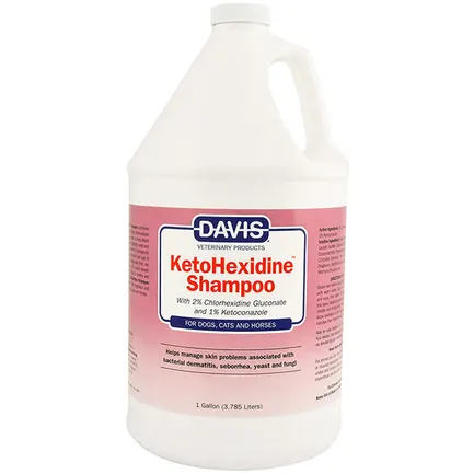 Davis KetoHexidine Shampoo ДЕВІС КЕТОГЕКСИДИН шампунь з 2% хлоргексидином та 1% кетоконазолом для собак і котів із захворюваннями шкіри 3,8 л