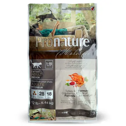 Pronature Holistic Cat Turkey&Cranberries ПРОНАТЮР ХОЛІСТИК ІНДИЧКА З ЖУРАВЛИНОЮ сухий холістик корм для котів 5,44 кг