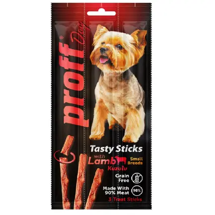 PROFF DOG Жувальні ласощі (стіки) з яловичиною для собак порід mini, 3х5г