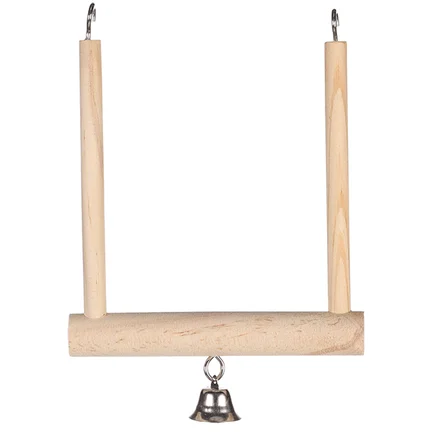 Flamingo Wooden Swing ФЛАМІНГО ГОЙДАЛКА ДЕРЕВ’ЯНА з дзвіночком для птахів