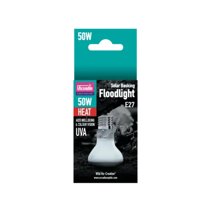ARCADIA SOLAR BASKING FLOODLIGHT 50 WATT (R2100115) світло-теплова лампа для рептилій