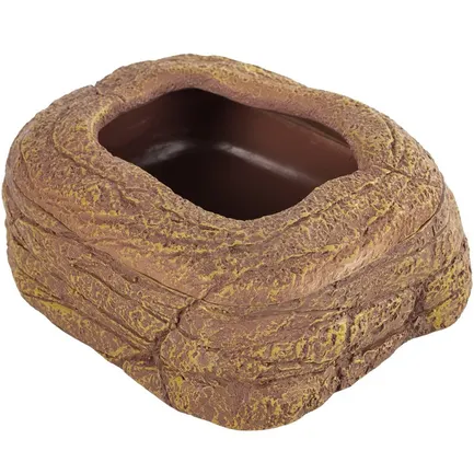 Миска магнітна для живого корму Repti-Zoo Magnetic Food Dish 9×7×4 см (ERB45) з імітацією скелі для тераріумів: додаткове фото 4