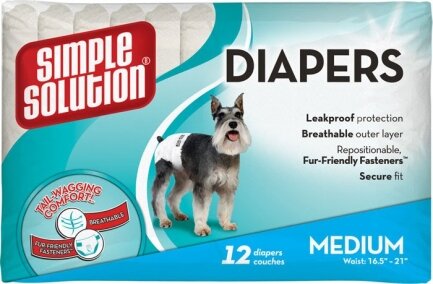 SS Disposable Diapers Medium (12 p) /Гігієнічні підкладки для тварин середні по 12шт