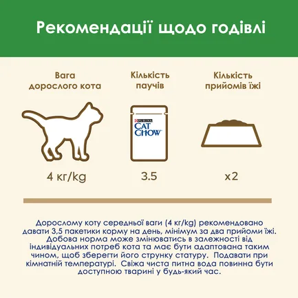 Вологий корм CAT CHOW Sterilised для дорослих котів після стерилізації шматочки у підливці з ягням та зеленою квасолею 85 г: додаткове фото 9