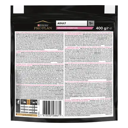 Сухий корм PRO PLAN Adult 1+ Delicate Digestion для дорослих котів з чутливою травною системою з індичкою 400 г: додаткове фото 2