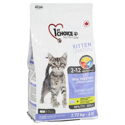 1st Choice Kitten Healthy Start ФЕСТ ЧОЙС КУРКА ДЛЯ КОШЕНЯТ сухий суперпреміум корм для кошенят 2,72 кг