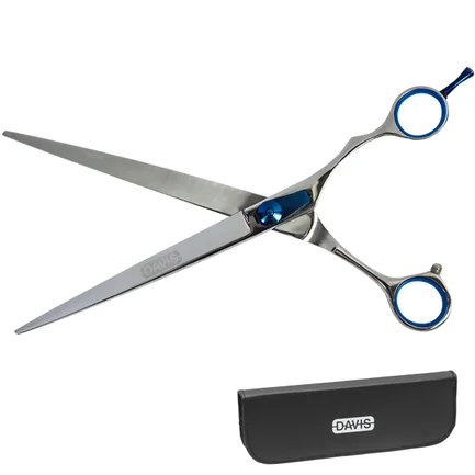 Davis Extreme Edge BLUE Straight ДЕВІС ЕКСТРІМ ЕДЖ прямі ножиці для стрижки собак 8,5", 21,6 см