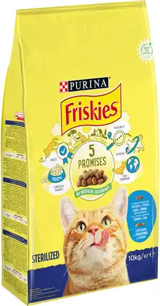 Сухий корм FRISKIES Sterilized для дорослих котів після стерилізації з лососем, тунцем та овочами 10 кг: додаткове фото 2