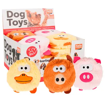 Flamingo Plush Head Duck Pig Wild ФЛАМІНГО КАЧКА СВИНЯ КАБАН м’яка іграшка з пищалкою для собак 13 см
