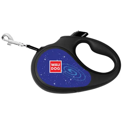 Повідець-рулетка для собак WAUDOG R-leash, малюнок "Ракета", світловідбиваюча стрічка, XS, до 12 кг, 3 м чорний: додаткове фото 3