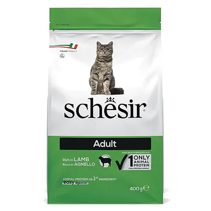 Schesir Cat Adult Lamb ШЕЗІР ДОРОСЛИЙ ЯГНЯ сухий монопротеїновий корм для котів 0,4 кг