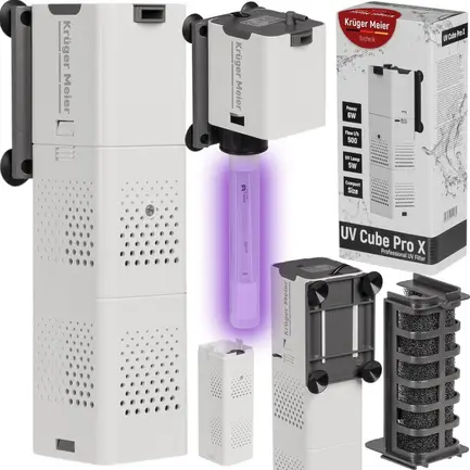 Внутрішній фільтр Kruger Meier UV Cube Pro X з УФ-стерилізацією та аерацією для акваріумів до 250 л.