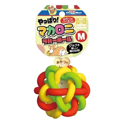 Іграшка для собак м'яч DoggyMan Macaroni Rubber Ball резиновий м'яч М, 7.5см: додаткове фото 2