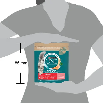 Сухий корм PURINA ONE Sterilcat для дорослих котів після стерилізації комплекс Bifensis з лососем та пшеницею, набір 2х200 г: додаткове фото 3
