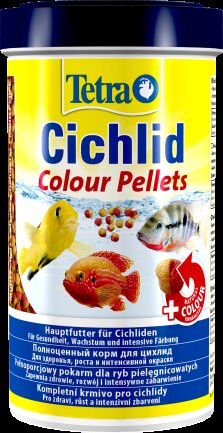 Корм Tetra Cichlid Colour для всіх цихлід, для яскравості забарвлення, 500 мл (гранули)