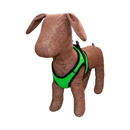 Нагрудник з сітки подвійний №1 салатовий 25-27см/27-29см, Lucky Pet