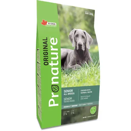 Pronature Original Dog Senior Chicken With Oatmeal ПРОНАТЮР ОРІДЖИНАЛ СЕНЬЙОР КУРКА сухий корм для літніх та малоактивних собак 11,3 кг