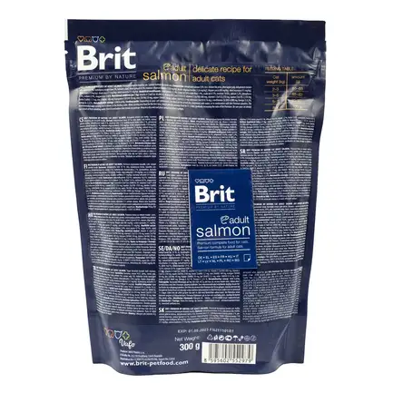 Сухий корм Brit Premium Cat by Nature Adult Salmon для котів, з лососем, 300 г: додаткове фото 3