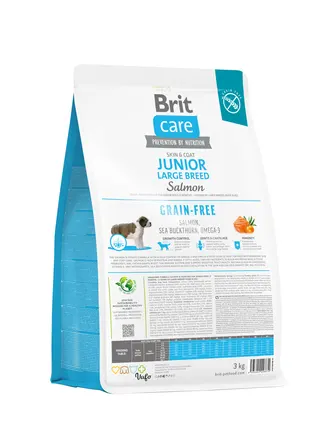 Сухий корм Brit Care Dog Grain-free Junior Large Breed для молодих собак великих порід, беззерновий з лососем, 3 кг: додаткове фото 3