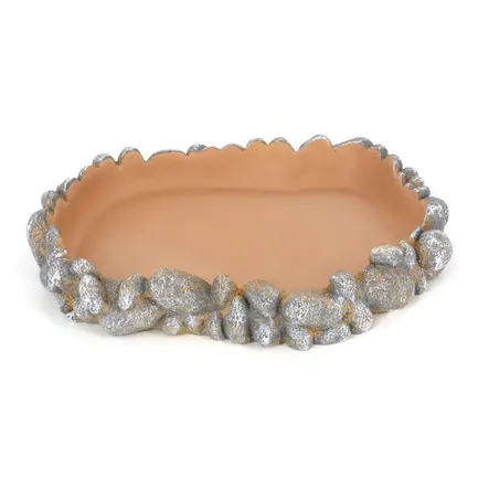 Поїлка для рептилій Hobby Drinking bowl Pebbles L 25x21x4см (36402): додаткове фото 4