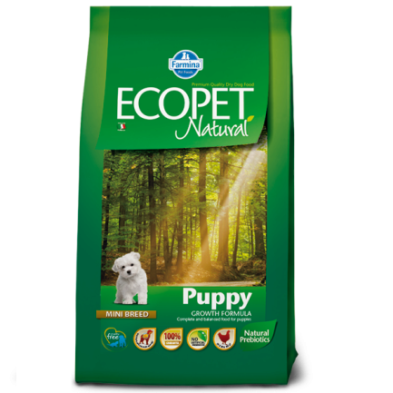 Сухий корм Farmina ECOPET NATURAL Puppy MINI для цуценят дрібних порід, з куркою, 2,5 кг