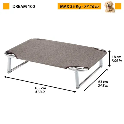 Ferplast DOG BED DREAM 100 Розкладачка металева — Фото 1