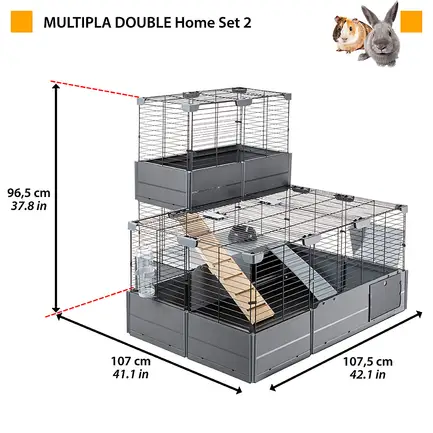 Ferplast CAGE MULTIPLA DOUBLE BLACK Клітка для гризунів: додаткове фото 3