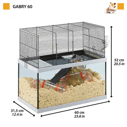 Ferplast CAGE GABRY 60 Клітка для гризунів скло+метал: додаткове фото 2