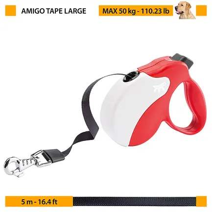 Ferplast AMIGO L TAPE BEIGE-PURPLE Рулетка-поводок зі стрічкою: додаткове фото 2
