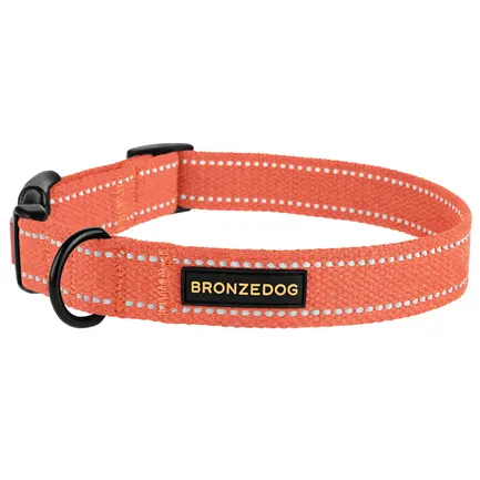 Нашийник для собак Bronzedog Сotton рефлекторний бавовняний брезент XL: додаткове фото 3